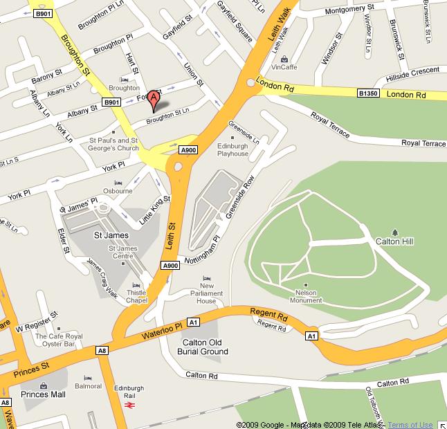 Map showing location of The 
                  Outhouse